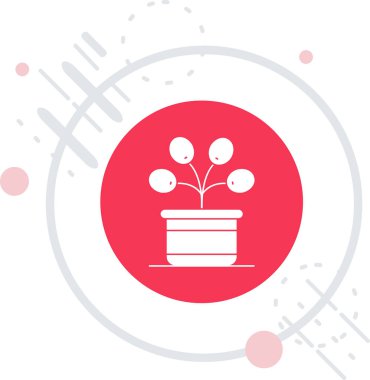 Beyaz arkaplanda çizgi çiçeği ikonu izole edildi. Renkli taslak konsepti. Vektör