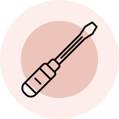 Tornavida. Web simgesi basit illüstrasyon