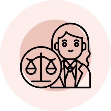 Adalet ve insan yasasının vektör simgesi tasarımı