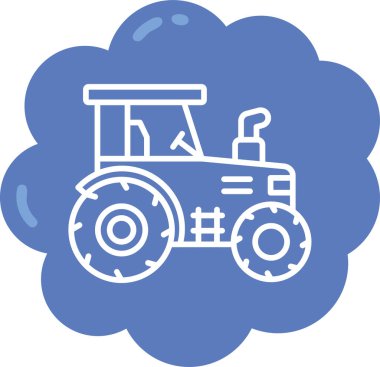 Traktör. Web simgesi basit illüstrasyon