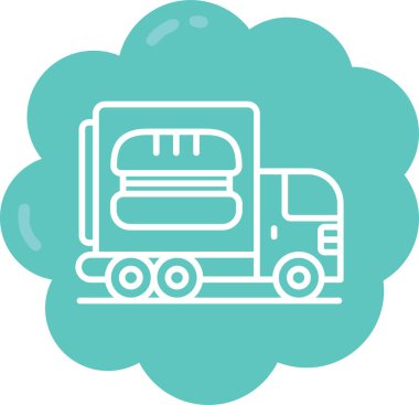 Kamyon. Web simgesi basit illüstrasyon