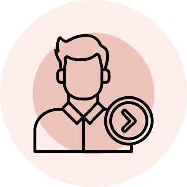 Web ve uygulama mobil tasarımı için beyaz arkaplanda izole edilmiş kullanıcı simgesi vektörü. kullanıcı logosu kavramı