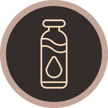 Bir şişe simgesinin vektör illüstrasyonu