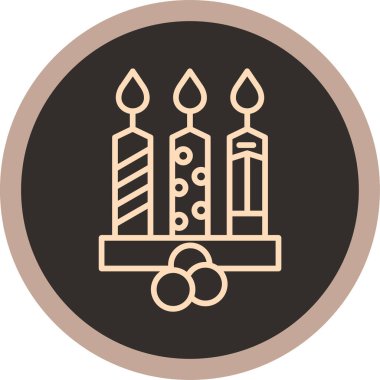 Mum simgesi, vektör illüstrasyonu