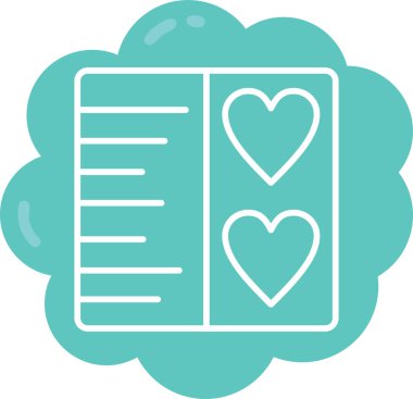 Aşk kalp ikonu ana hatlarıyla