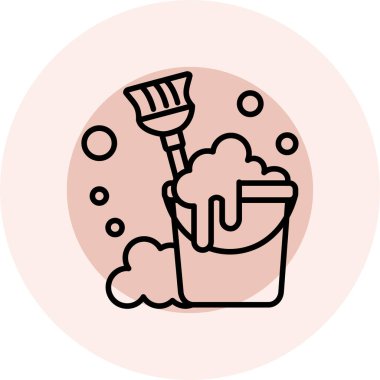 Fırça simgesi vektör illüstrasyonu