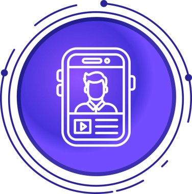 Beyaz arkaplanda izole edilmiş akıllı telefon simgesine sahip cep telefonu hattı. Renkli taslak konsepti. vektör illüstrasyonu