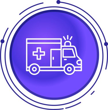 ambulans simgesi vektör illüstrasyonu