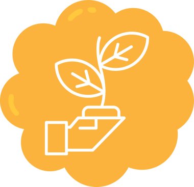 Bitki. Web simgesi basit illüstrasyon