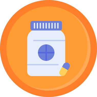 Uyuşturucu tedavi simgesi düz stil