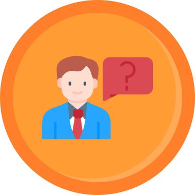 işadamı düz simge vektör çizim