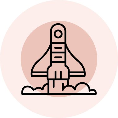 roket ikonu vektör illüstrasyonu