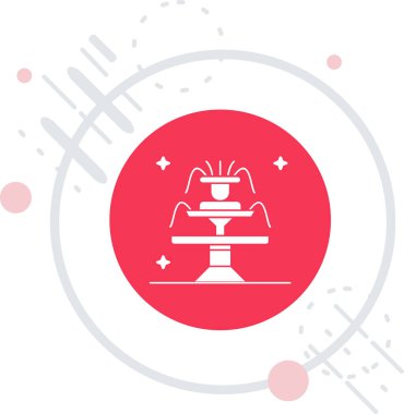 çizgi sihirli ikon beyaz arka planda izole. Kristal küre. Gizemli mücevher. Kırmızı özet konsepti. Renkli taslak konsepti. vektör