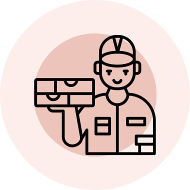 Yapı İşçisi simgesi, vektör illüstrasyonu basit tasarım