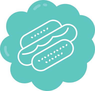 yiyecek web simgesi, vektör illüstrasyonu