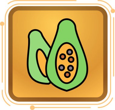 yeşil ve sarı çizgi simgesi