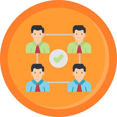 Vektör çizimi. Takım çalışması düz simgesi