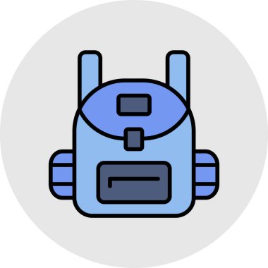 Sırt çantası simgesinin vektör çizimi