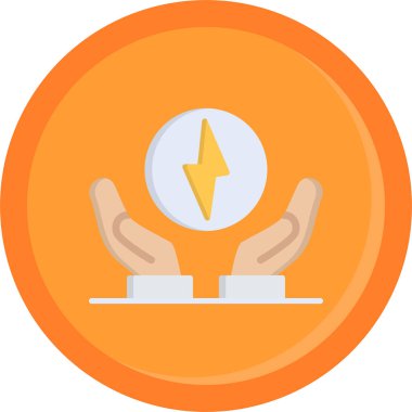 Güç. Web simgesi basit illüstrasyon