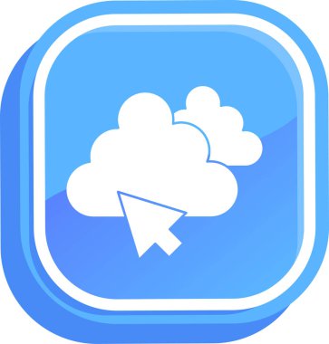 Bulut. Web simgesi basit illüstrasyon