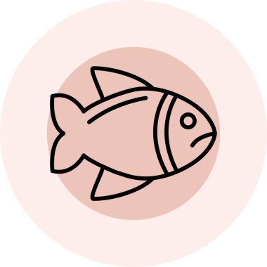 Bir balık simgesinin vektör çizimi