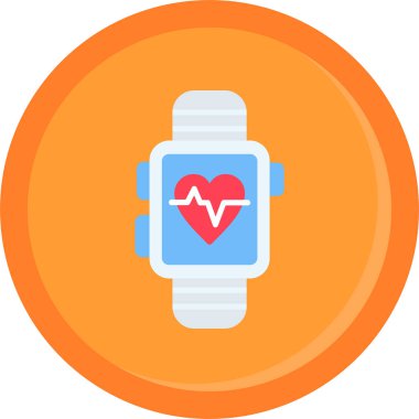 Akıllı saat simgesi. Ağ için smartwatch vektör simgelerinin basit çizimi