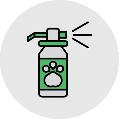 evcil hayvan spreyi renk simgesi, hayvan ve evcil hayvan, vektör illüstrasyonu