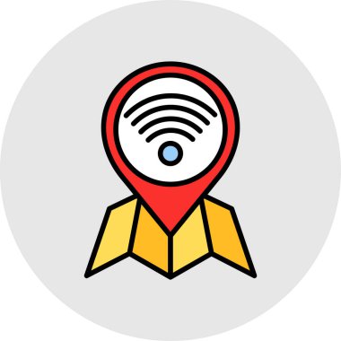 gps simge vektör illüstrasyonu