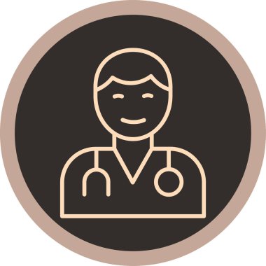 Doktor düz vektör simgesi