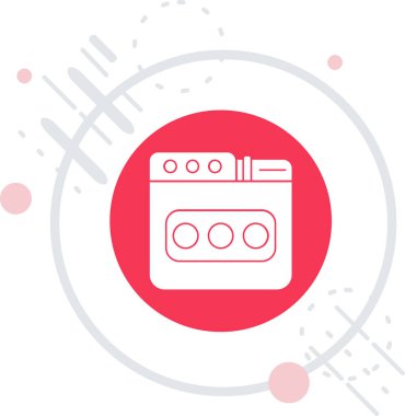 Çizgi yıkama simgesi beyaz arkaplanda izole edildi. Çamaşır makinesi simgesi. Çamaşır makinesi, çamaşır makinesi. Ev aletleri sembolü. Renkli taslak konsepti. Vektör