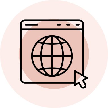 tarayıcı simgesi vektör illüstrasyonu