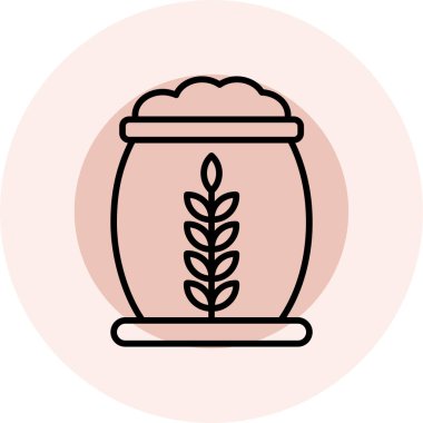 Çiçek simgesi olan bir bardağın vektör çizimi