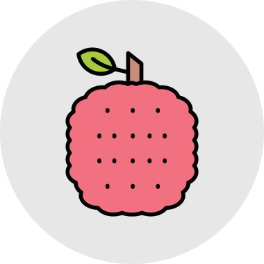 Çilek simgesi, basit özet çizimi