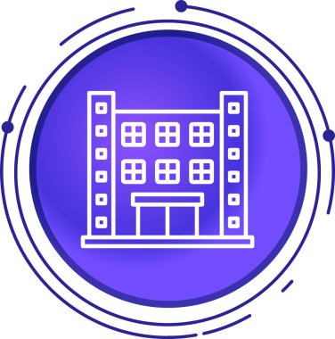 Beyaz arka planda dolar sembolü olan çizgi ev. Ev ve bina. Emlak işi. Renkli taslak konsepti. vektör illüstrasyonu