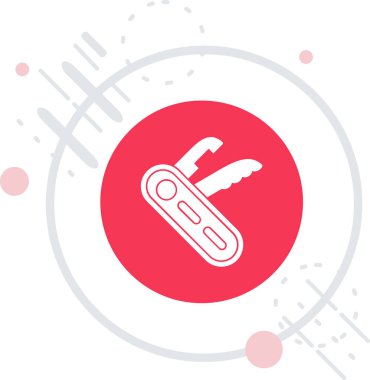 Kırmızı çizgi beyaz arkaplanda izole edilmiş tornavida simgesini geçti. servis aracı sembolü. vektör illüstrasyonu