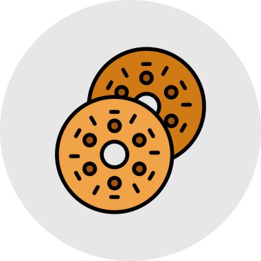 Çizgi film donutunun vektör çizimi