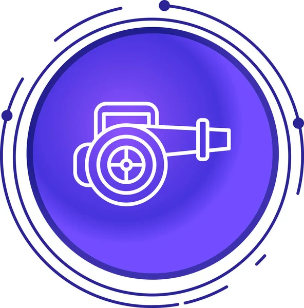 Mavi ve kırmızı çizgili dairesel testere simgesi beyaz arkaplanda izole edilmiş. Vektör illüstrasyonlu renkli bir kavram