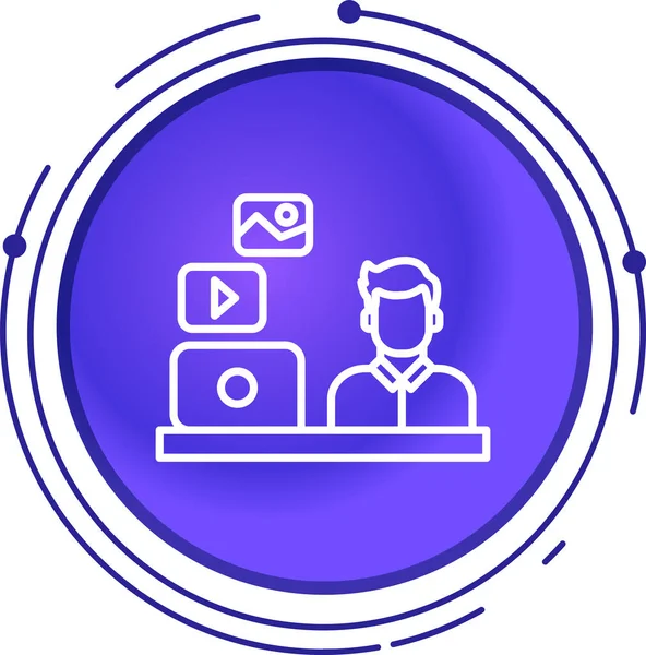 renk çizgisi çevrimiçi video simgesi beyaz arkaplanda izole edildi. Oyun işaretiyle striptiz yapan dizüstü bilgisayar. Değişken rastgele dinamik şekiller. vektör illüstrasyonu