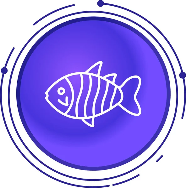 Balık simgesinin vektör illüstrasyonu