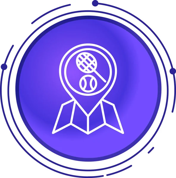 Yeryüzü ikonunun beyaz arkaplanda izole edilmiş beyaz çizgi konumu. Dünya ya da Dünya işareti. Mavi daire düğmesi. vektör.