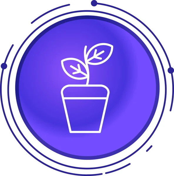 Bitki simgesinin vektör illüstrasyonu