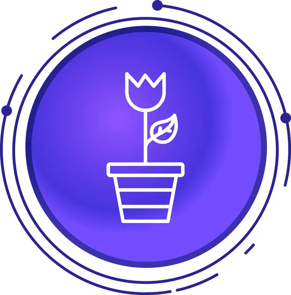 Beyaz arkaplanda izole edilmiş saksı simgesinde çizgi filizlenir. tohum ve tohum. İşaret ve bitki doğası. Renkli taslak konsepti. vektör.