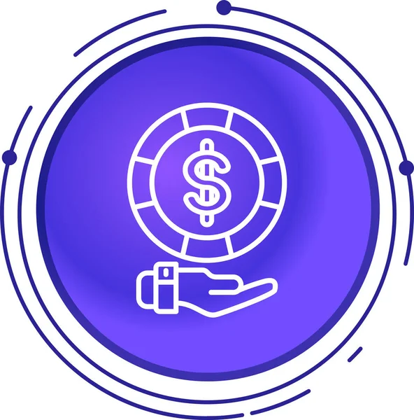 Taslak para ve kripto para simgesi beyaz arka planda izole edildi. Dolar ya da para. Engelleme teknolojisi. Şifreli para birimi. Şifreli para birimi. mavi daire düğmesi