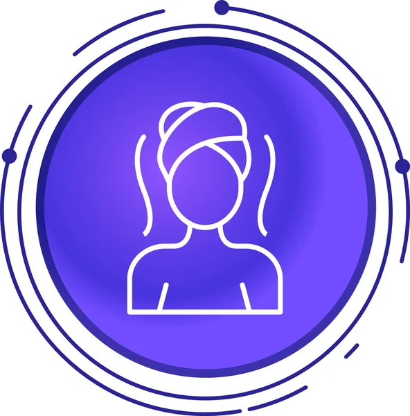 Moda stili izole edilmiş arka planda baş simgesi olan kız