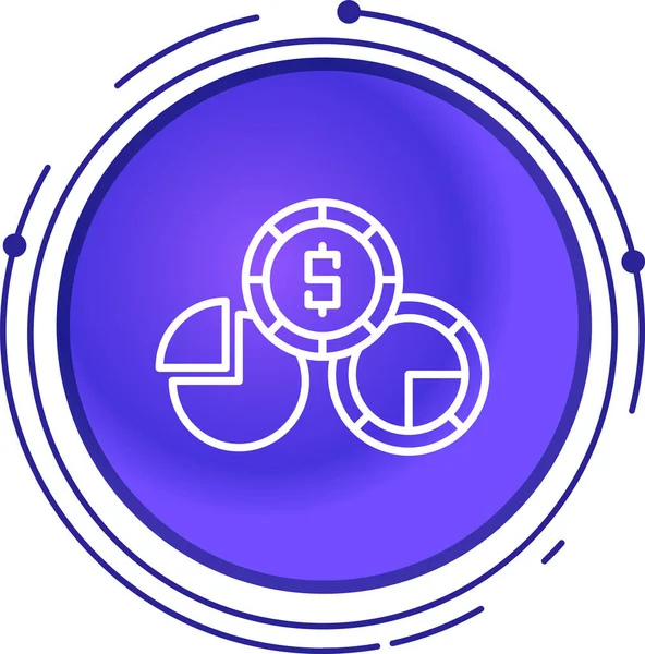 Bozuk para simgesinin vektör illüstrasyonu