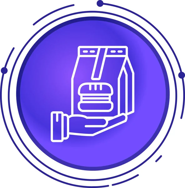 Siyah çizgi yağ pompası ikonu beyaz arkaplanda izole edildi. mor daire düğmesi. vektör illüstrasyonu