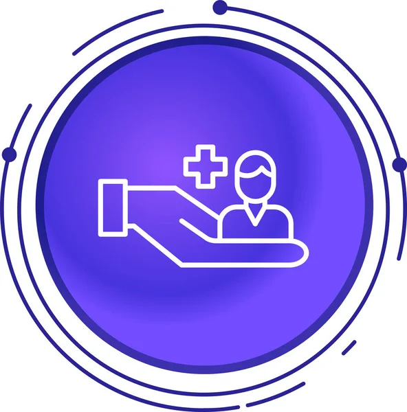 Beyaz arka planda çapraz ikona sahip çizgi doktoru izole edildi. Tıp hastanesi işareti. vektör