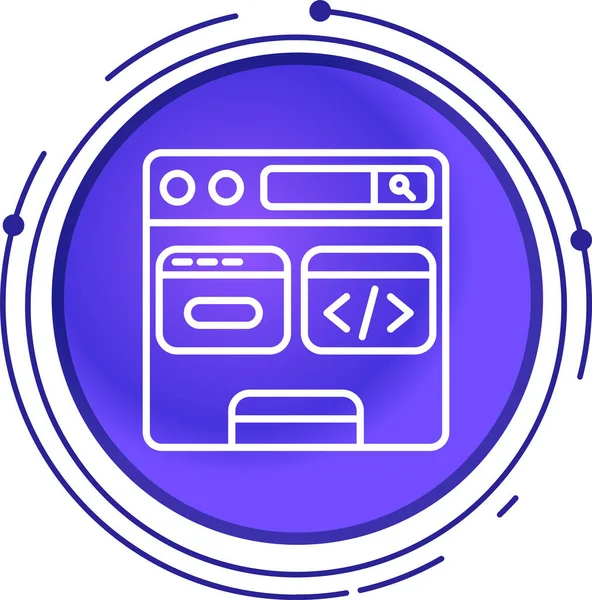 Bir bilgisayar simgesinin modern bir simgesinin vektör çizimi