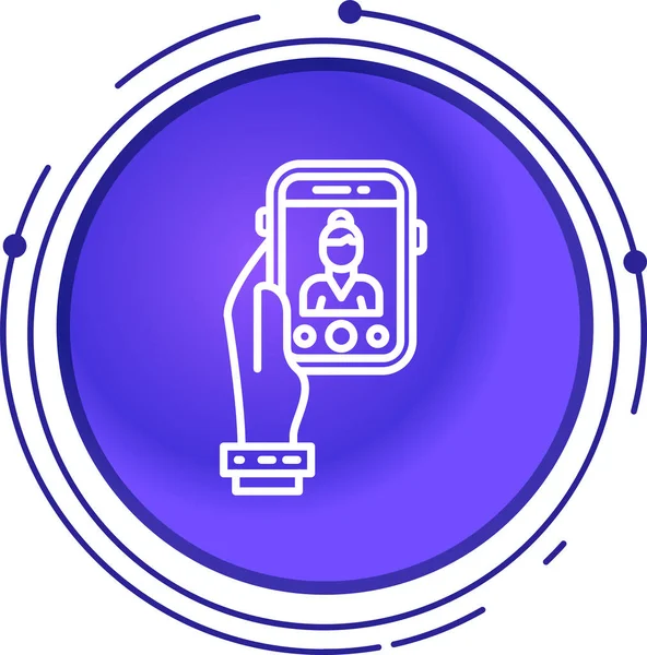 Cep telefonu simgesi, vektör illüstrasyonu