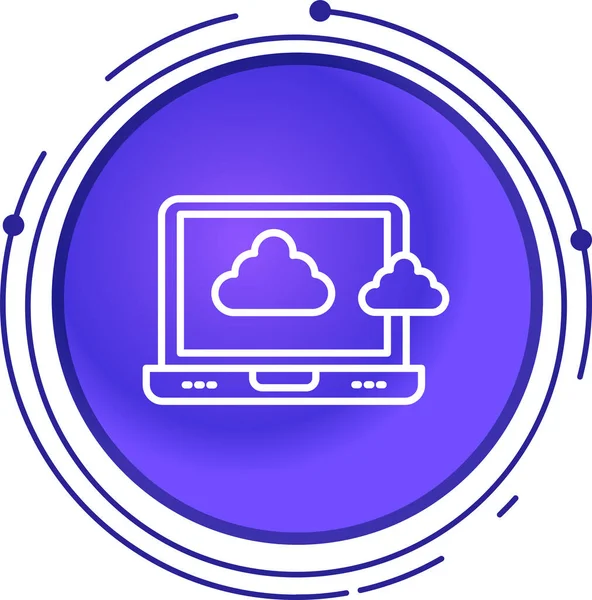 Bulut hesaplama simgesi vektör illüstrasyonu